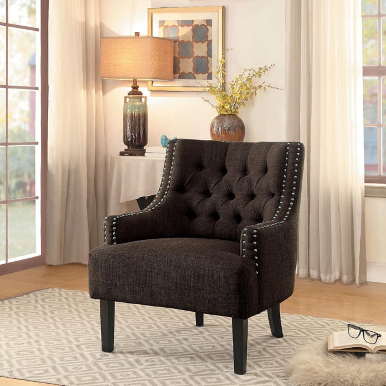 Homelegance Charisma Transitional Accent Chair with Nail Head Trim A1